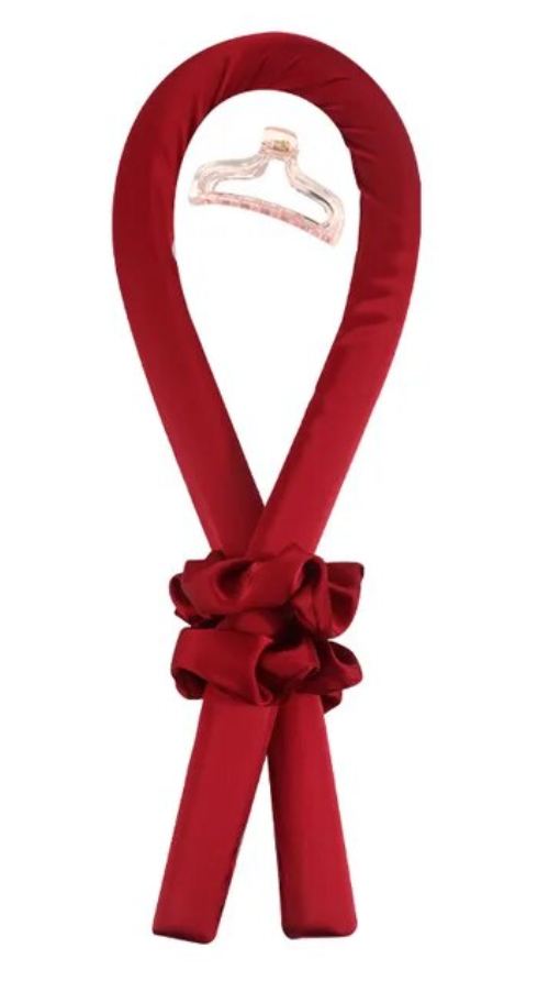 Womans Heatless Hair Curler Silk Ribbon Curling Rod Soft Styling Tool