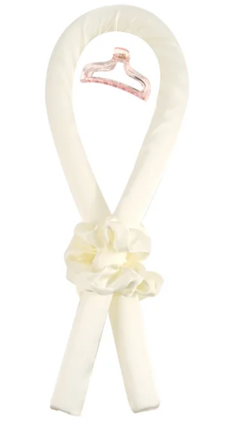 Womans Heatless Hair Curler Silk Ribbon Curling Rod Soft Styling Tool