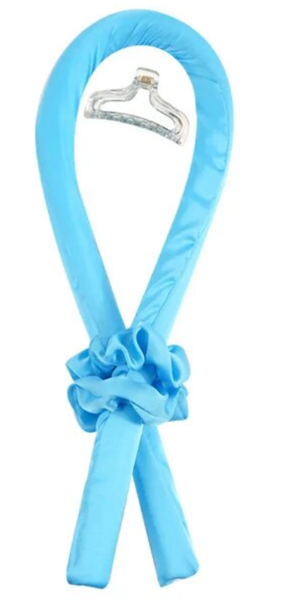 Womans Heatless Hair Curler Silk Ribbon Curling Rod Soft Styling Tool