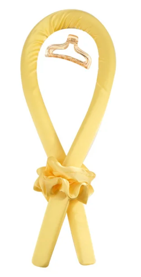 Womans Heatless Hair Curler Silk Ribbon Curling Rod Soft Styling Tool