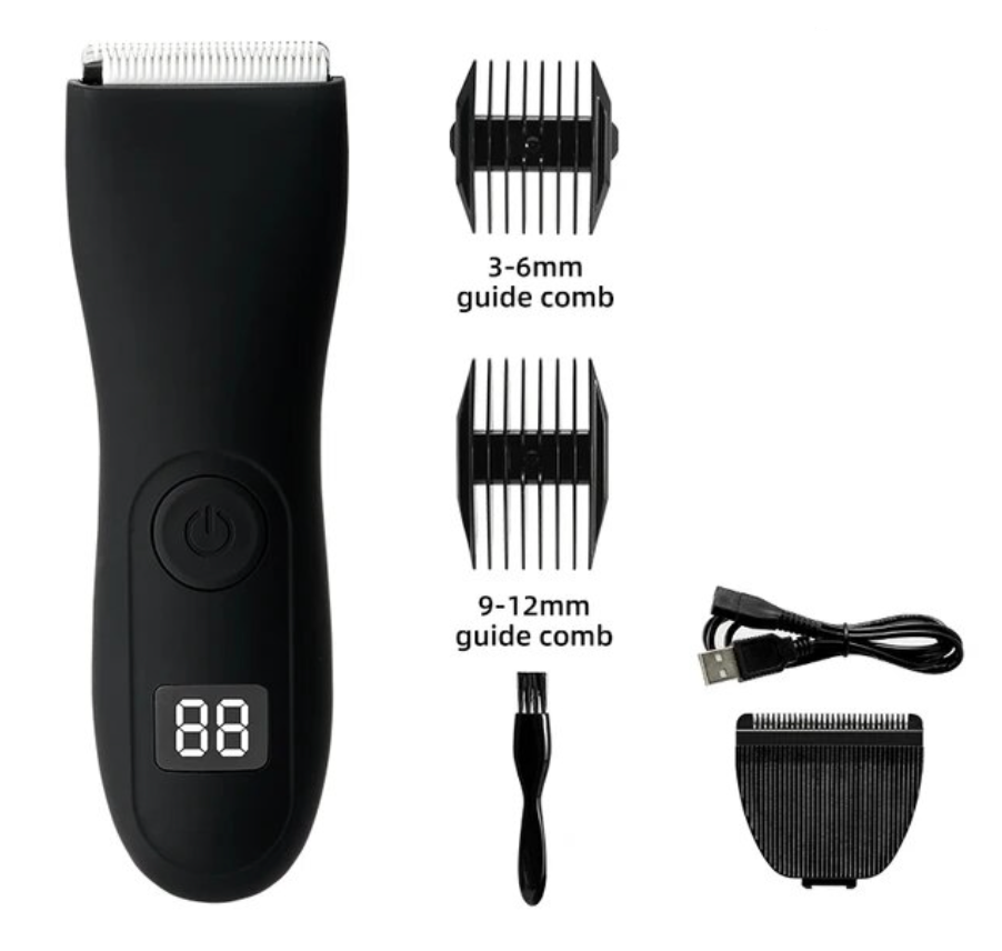 Mens Hair Trimmer Electric Waterproof Clippers With Attachments