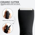 Mens Hair Trimmer Electric Waterproof Clippers With Attachments