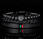 Mens Handmade Stainless Steel 3Pcs Bracelet Jewelry