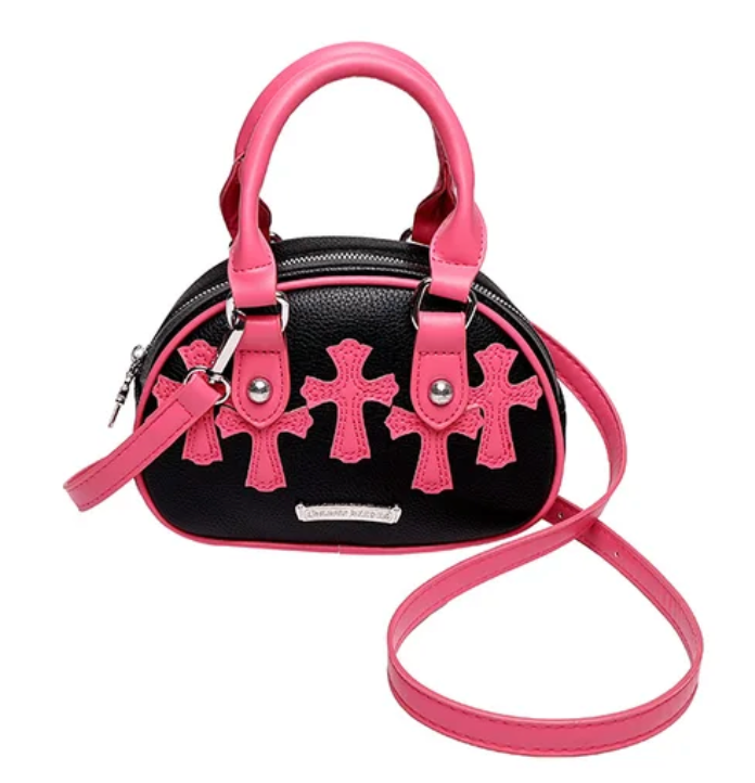 Pu Leather Womens Crossbody Luxury Cross Design Satchel Bag