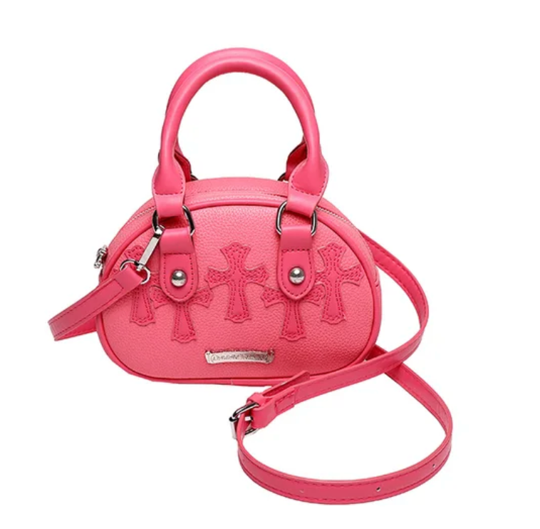 Pu Leather Womens Crossbody Luxury Cross Design Satchel Bag