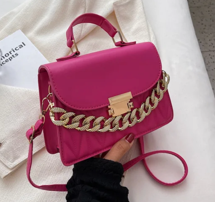 Designer Pu Leather CrossBody Shoulder Fashion Chain Handbag Purse