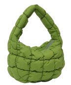 Solid Underarm Plaid Quilted Woman Small Bubble Ladies Shoulder Cotton Tote Bag