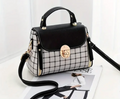 Buckle Plaid Pattern Handbag Womans Trending Crossbody Bag
