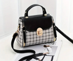 Buckle Plaid Pattern Handbag Womans Trending Crossbody Bag