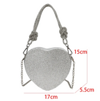 Luxury Heart Design Clutch Mini Womans Handbag Love Rhinestones