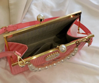 Luxury Womans Evening clutch Designer Bag With Pearls Crossbody  Elegant Purse
