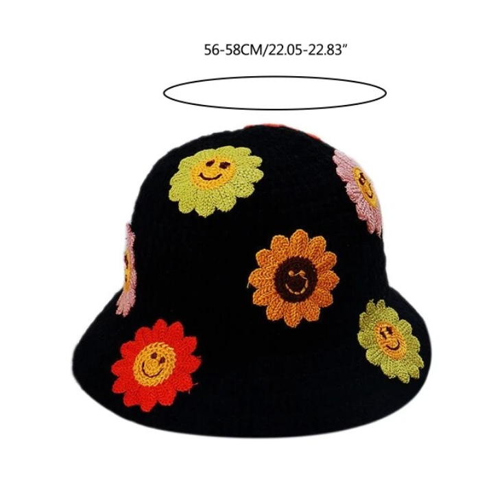 Flower Design 3D Decor Fisherman’s Bucket Hat Beanie Summer Trending Fashion