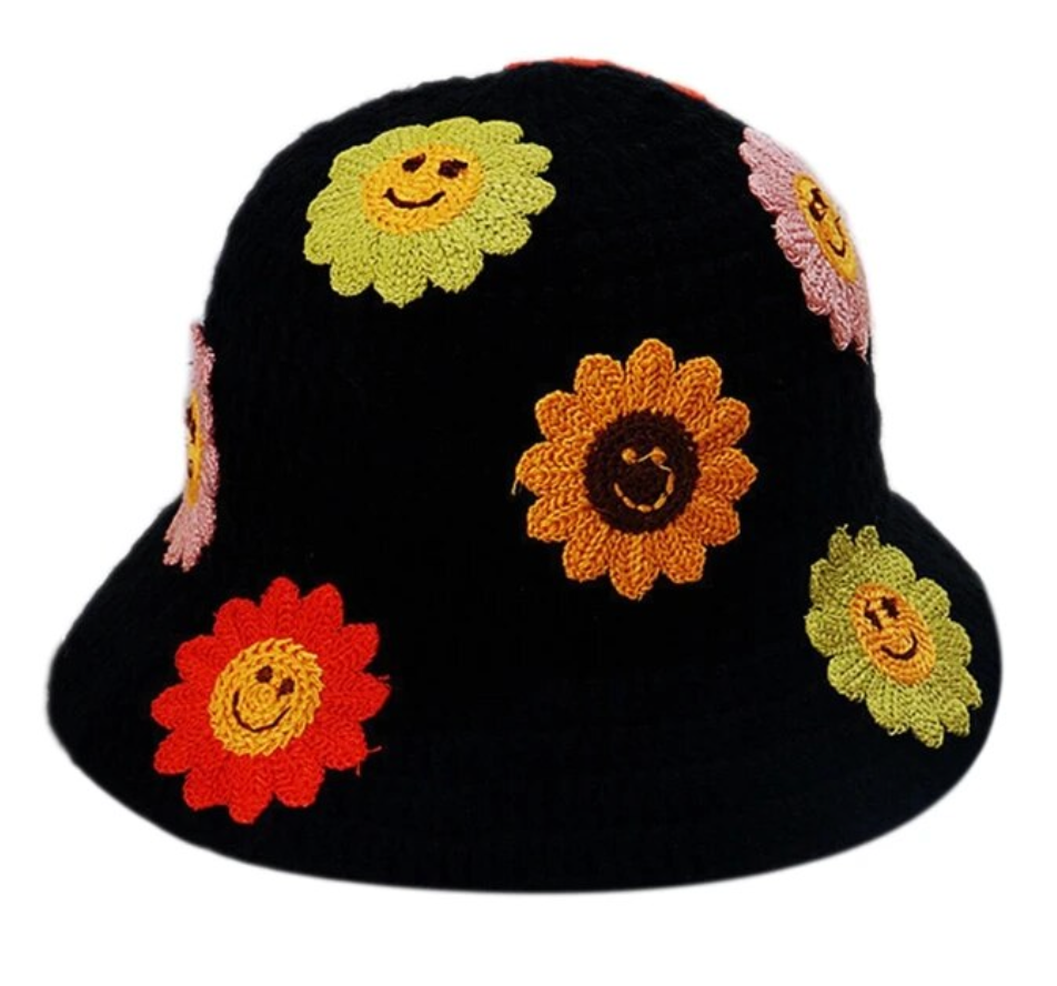 Flower Design 3D Decor Fisherman’s Bucket Hat Beanie Summer Trending Fashion