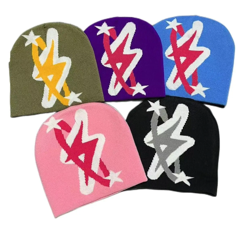 Graphic Knitted Embroidery Unisex The Storm Warm Winter Beanie Cap