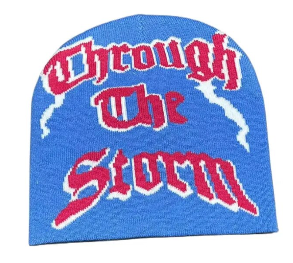 Graphic Knitted Embroidery Unisex The Storm Warm Winter Beanie Cap