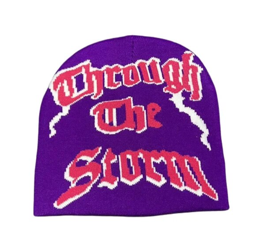Graphic Knitted Embroidery Unisex The Storm Warm Winter Beanie Cap