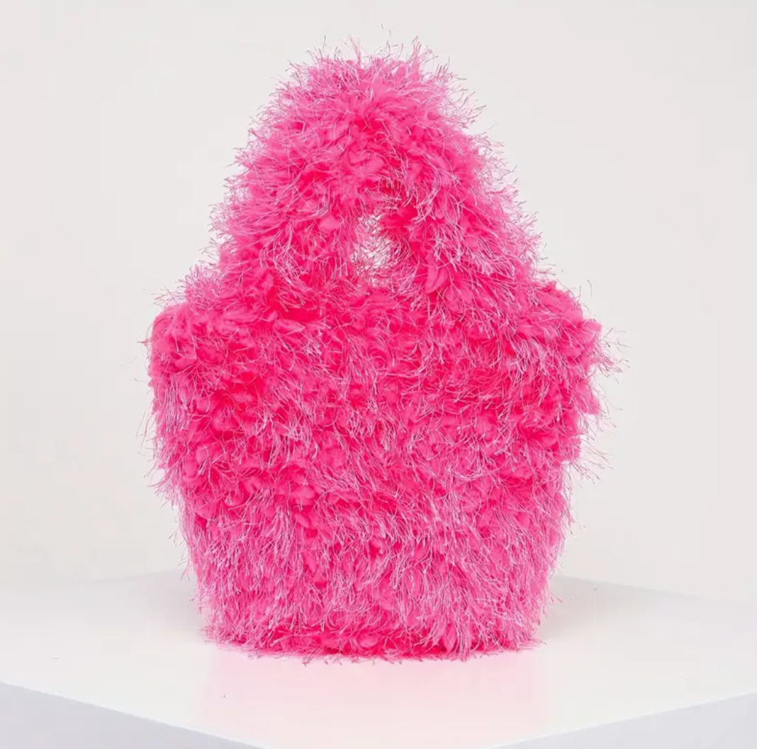 Y2k Style Handbag Fluffy Satchel Woman Bag Trending Purse