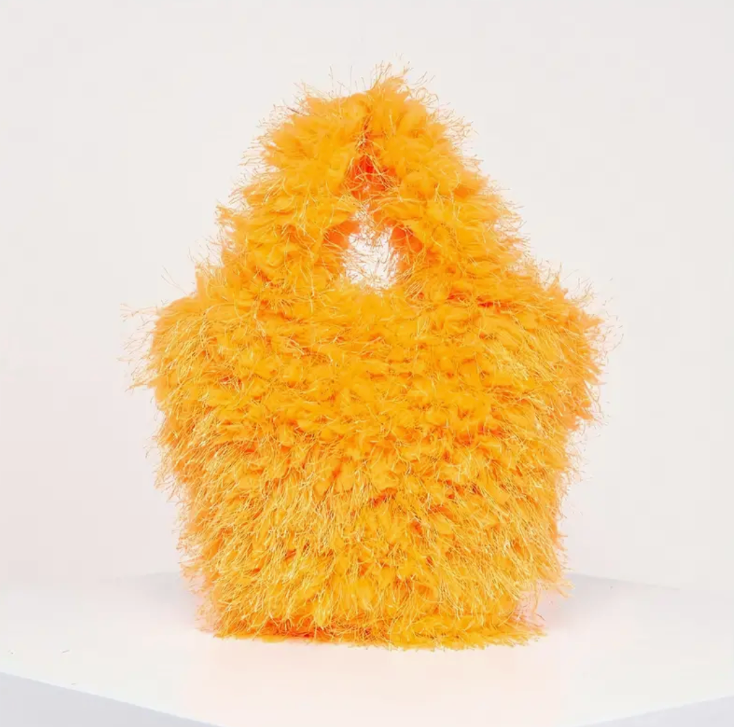 Y2k Style Handbag Fluffy Satchel Woman Bag Trending Purse