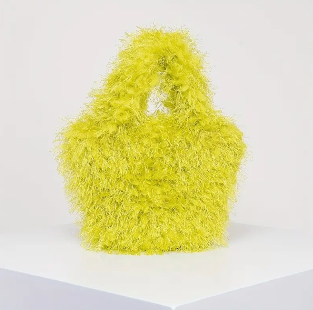 Y2k Style Handbag Fluffy Satchel Woman Bag Trending Purse