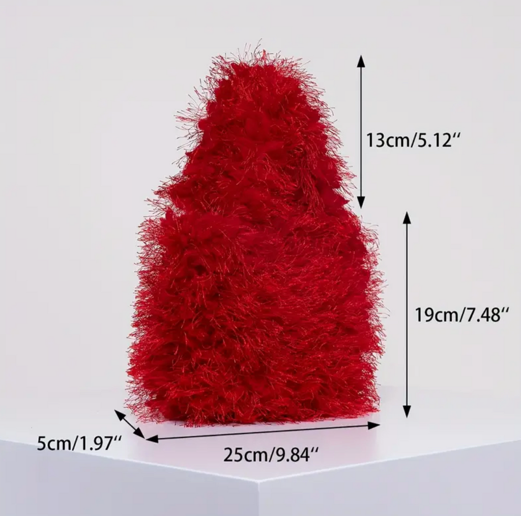 Y2k Style Handbag Fluffy Satchel Woman Bag Trending Purse