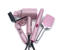 Rhinestone 4Pcs Set Hair Tools Bedazzled Blow Dryer Hot Comb Flat Iron Brush Crystal Hair Styling Tools