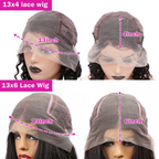 Reddish Brown Deep Wave Brazilian Human Hair 180% Density Transparent Lace Curly Wig