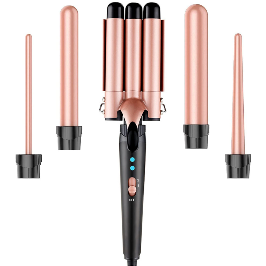 Hair Waver 5 in 1 Curling Iron Detachable Hair Crimper Fast Heating 0.4-1.25 Barrel Hair Styler