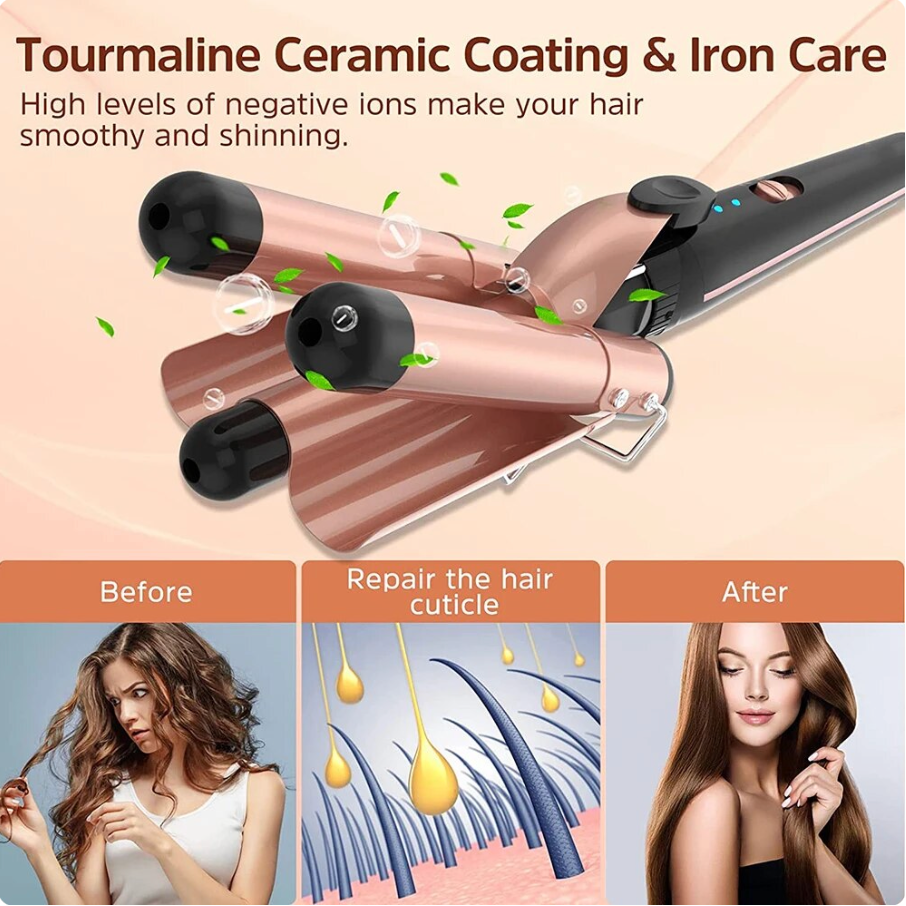 Hair Waver 5 in 1 Curling Iron Detachable Hair Crimper Fast Heating 0.4-1.25 Barrel Hair Styler