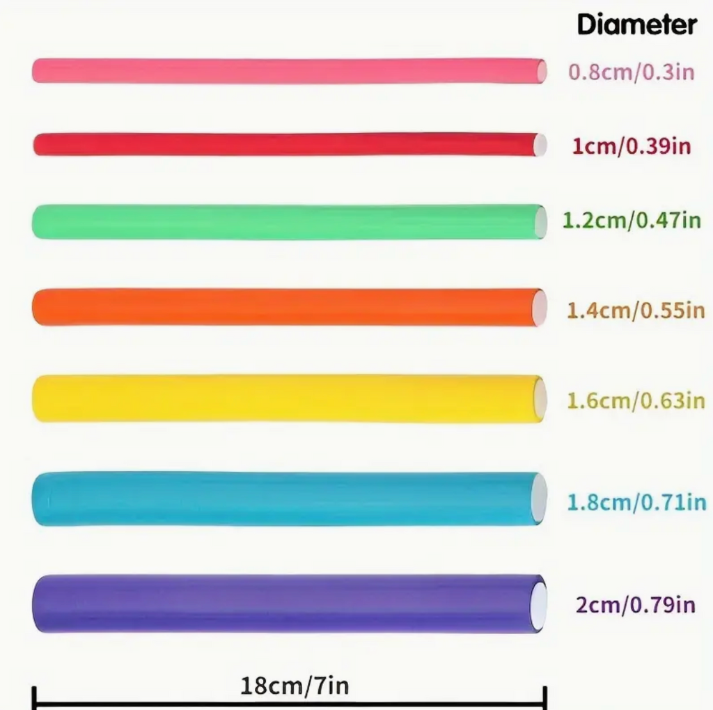 Flexible 42 Pcs Set Curling Rods Flexi Heatless Hair Curl set