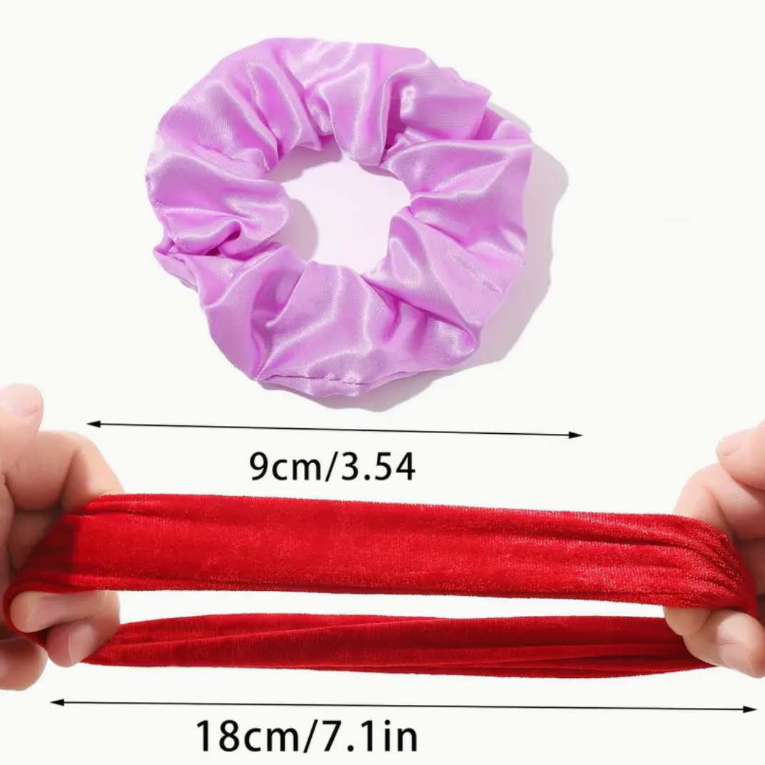 Satin Silk Hair Scrunchies Random Assorted  60Pcs 45 Pcs Solid Color Set Soft Texture Hair