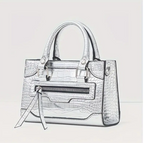 Mini Crocodile Patter Silver Shoulder Faux Leather Cross Body Womans Bag Trending Handbag