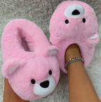 Trending Fluffy Bear Shoes Cute Stylish Cartoon Cozy Funny House Slippers