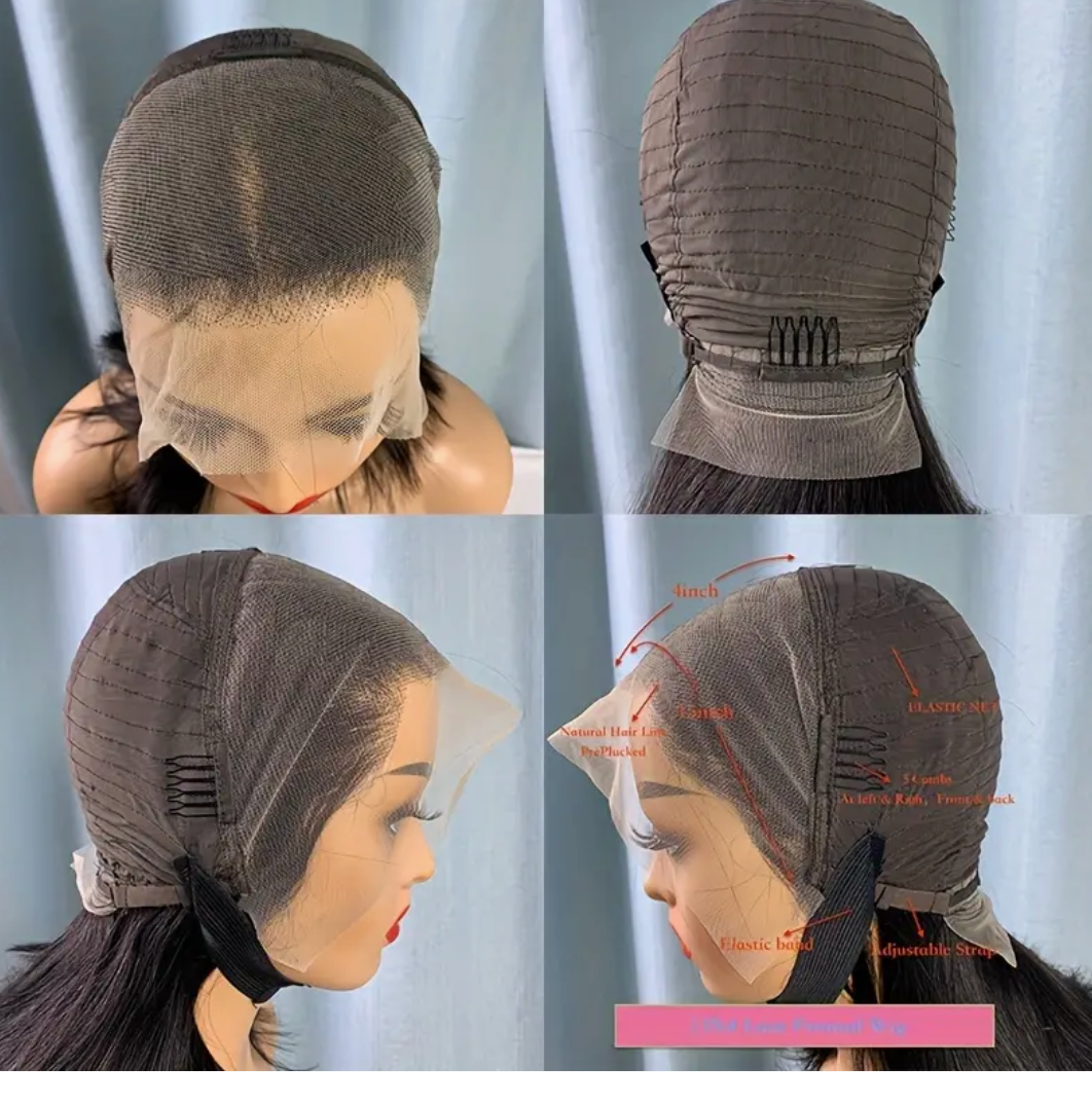 Short Bob Chocolate Brown #4 Brazilian Human Hair 13x4 Lace Front Wig