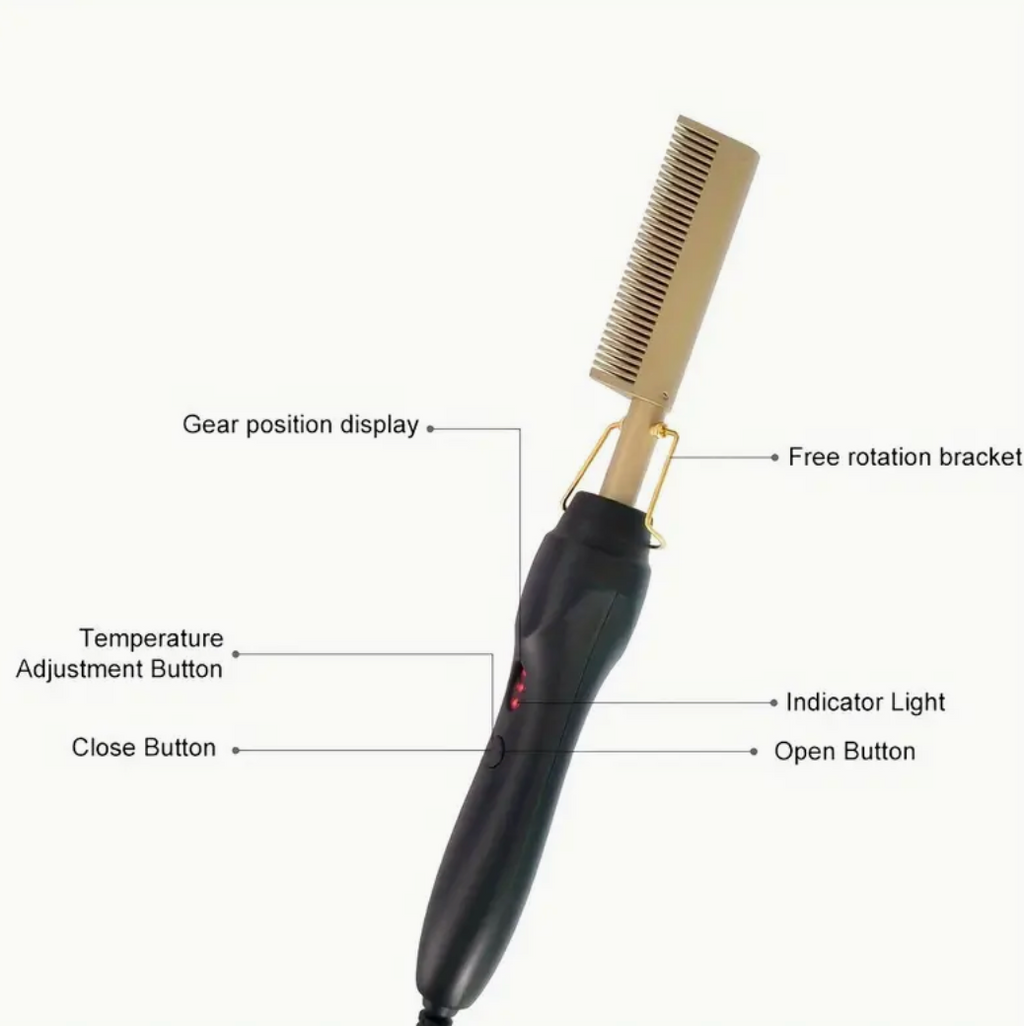 Hot Comb Hair Straightener Fast Heating Ceramic Hair Tool