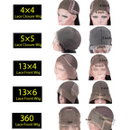 🔥Water Wave Black 13x4 13x6 5x5 HD Lace wig Human Hair 180% Density Curly Wig For Women