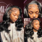 Short Bob Human Hair Body Wave 5x5 13x4 13x6 Lace Front Transparent Glueless Wig