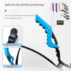 9 Pcs Hair Comb And Clip Set Steel Pin Rattail Pick Comb And Alligator Professional Hair Clip Set