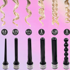 6 in 1 Hair Curling wand Rhinestone Professional 6 Barrel Curling Iron