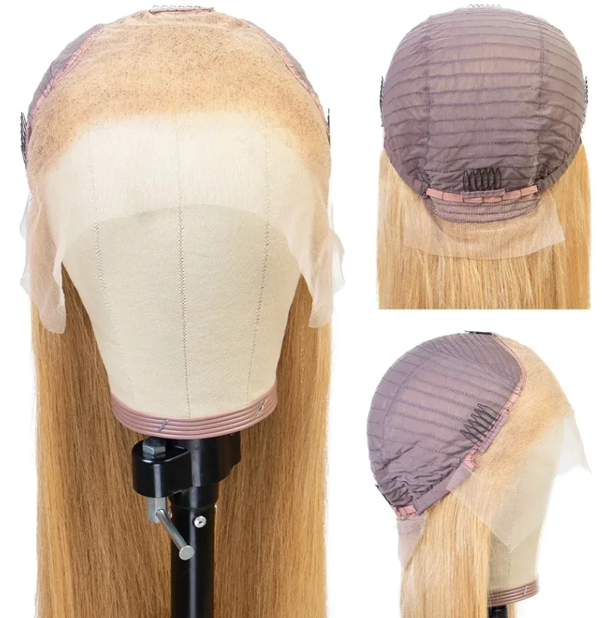 Honey Blond #27 13x4 180% Density Closure Human Hair Lace Front For Woman Pre Plucked Human Hair wig