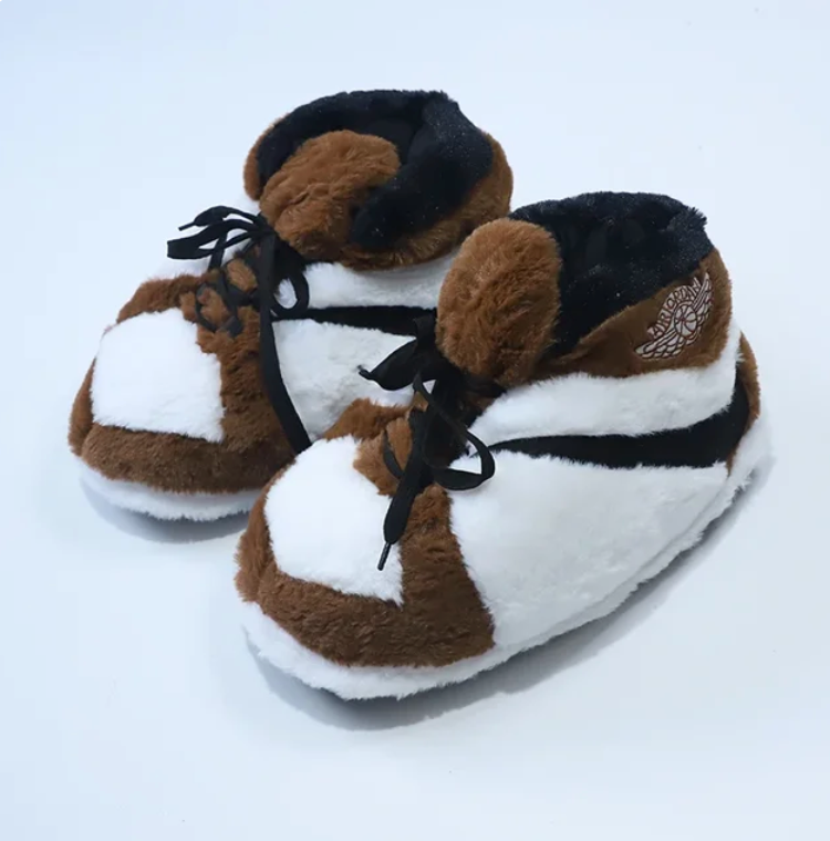 Plush Cotton Home Sneaker Slippers Woman Men Cute Cartoon Foam Shoes