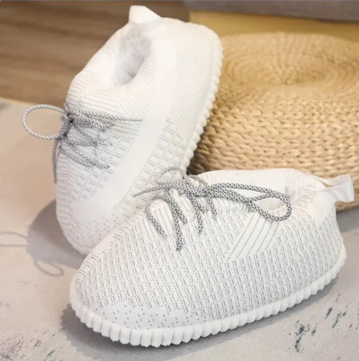 Plush Cotton Home Sneaker Slippers Woman Men Cute Cartoon Foam Shoes