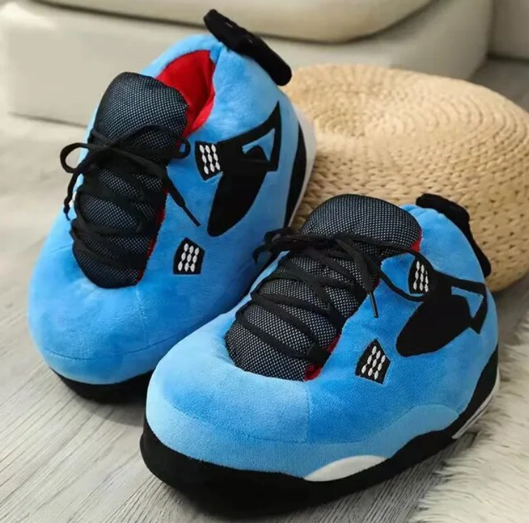 Plush Cotton Home Sneaker Slippers Woman Men Cute Cartoon Foam Shoes