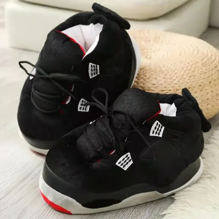 Plush Cotton Home Sneaker Slippers Woman Men Cute Cartoon Foam Shoes