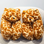 Teddy Bear Plush Fashion Furry Cute House Slippers Warm Comfortable Slip On Cartoon Slides