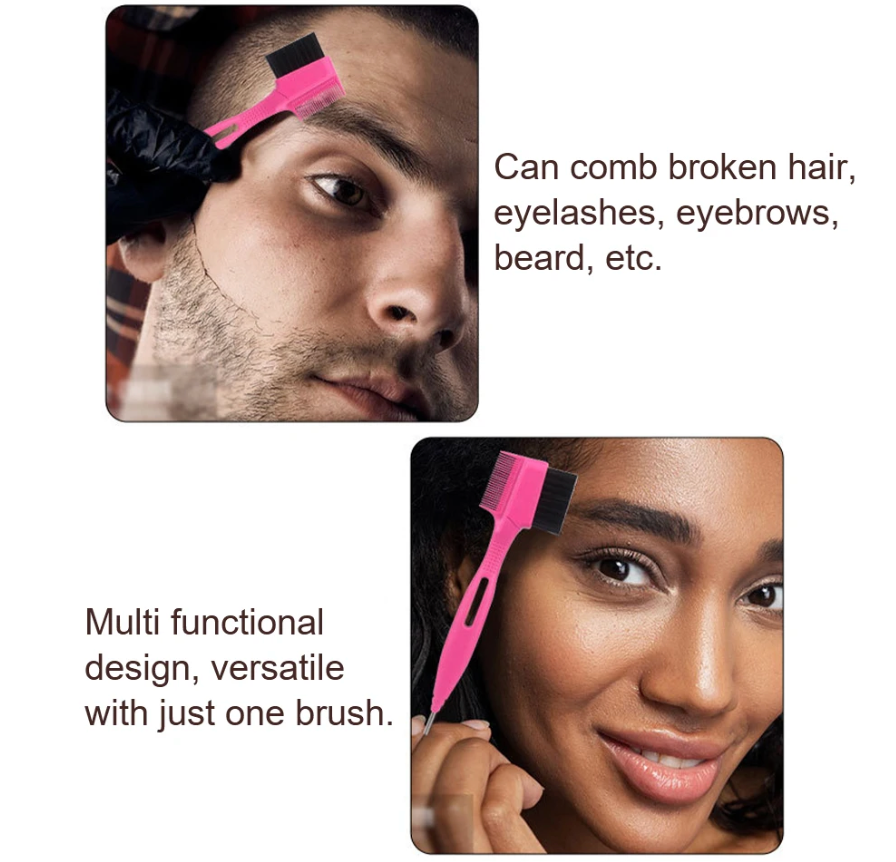 Detachable Head Edge Brush Rat Tail Multi Reusable Head Edge Brush Styling Tool