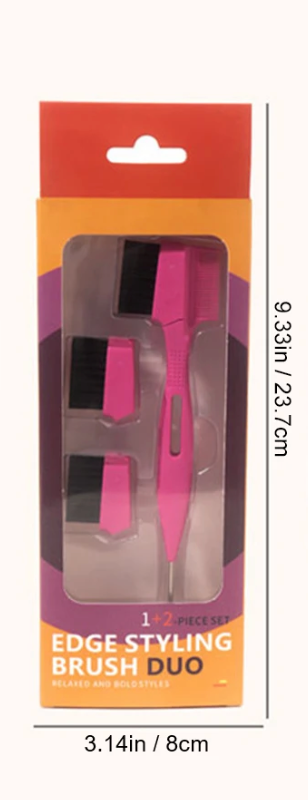Detachable Head Edge Brush Rat Tail Multi Reusable Head Edge Brush Styling Tool