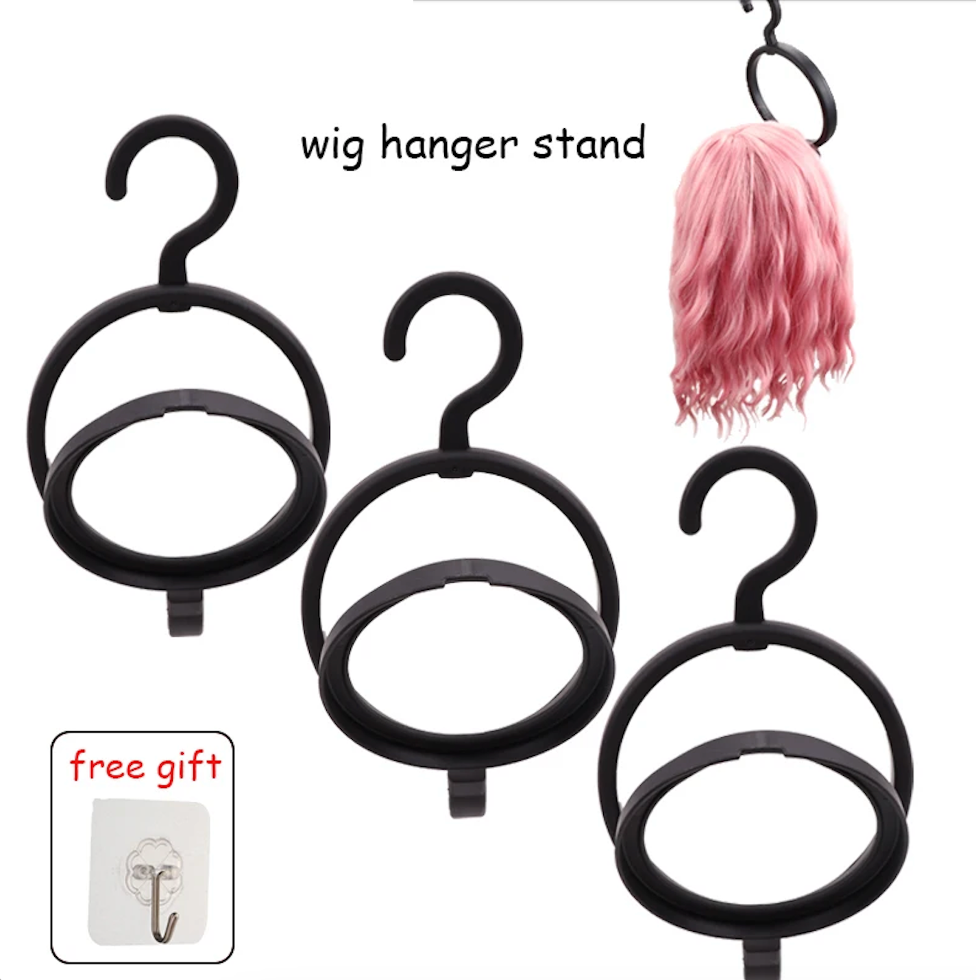Wig Drying Stand Holder Rack Circle Wall Wig Hanging Stand Display