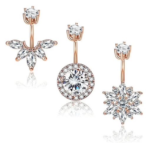 3/5 Pcs Stainless Steel Belly Piercings Multi Style Navel Piercing Set