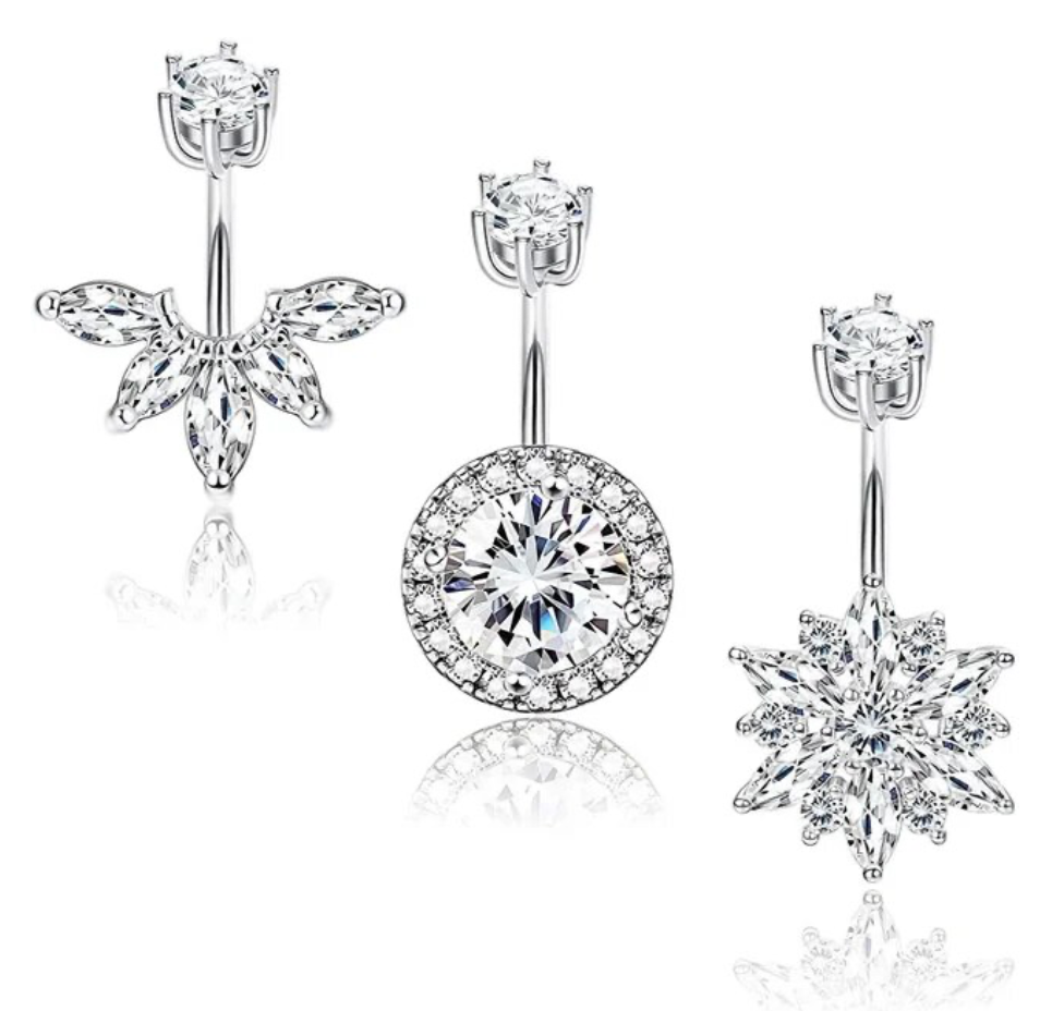 3/5 Pcs Stainless Steel Belly Piercings Multi Style Navel Piercing Set