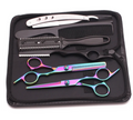 5 Pcs Professional Hair Cutting Scissors Sheers Set Stainless Steel Barber Hair Dressing Tool set